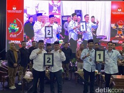 Nomor Urut Paslon Pilbup Madiun: Kaji Mbing-Sandhika 1, Hari-Purnomo 2