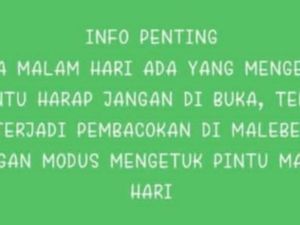 Beredar Isu Teror Pembacokan Modus Ketuk Pintu di Ciamis Beredar Isu Teror Pembacokan Modus Ketuk Pintu di Ciamis