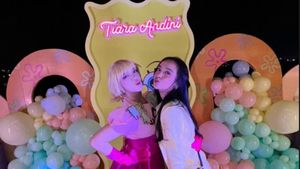 8 Foto Pesta Ultah Tiara Andini Bertema Bikini Bottom, Dihadiri Alshad Ahmad