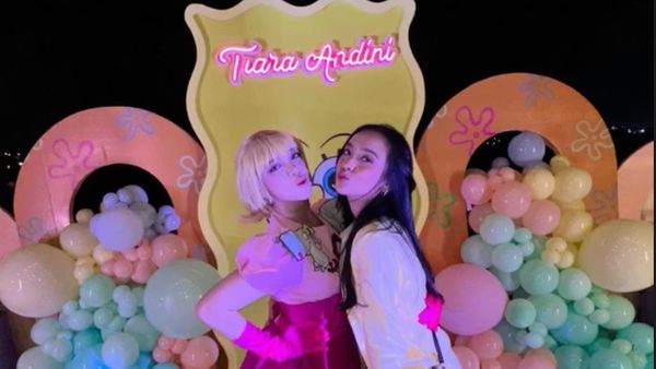 8 Foto Pesta Ultah Tiara Andini Bertema Bikini Bottom, Dihadiri Alshad Ahmad