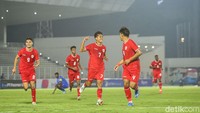 Kebuntuan Indonesia terpecahkan di menit ke-52. Tembakan terukur Aditya Warman ke pojok atas gawang Maladewa membuat skor berubah menjadi 1-0 untuk Indonesia.