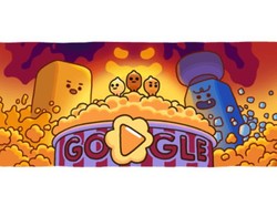 Google Doodle Hari Ini Rayakan Popcorn, Bisa Mainkan Game Seru