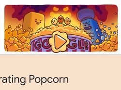 Google Game Doodle Popcorn Hari Ini: Bisa Main Solo atau Squad!