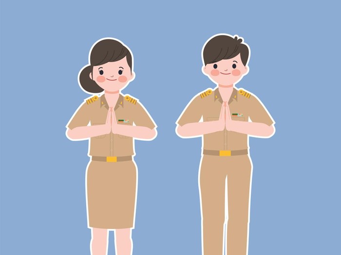 Ilustrasi PNS atau Pegawai Negeri Sipil uang pulsa PNS