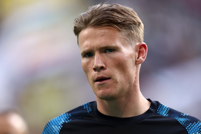 Turin, Italy - September 21: Scott McTominay of Ssc Napoli during warm up before the Serie A match between Juventus and Napoli at Allianz Stadium on September 21, 2024 in Turin, Italy. (Photo by sportinfoto/DeFodi Images via Getty Images)