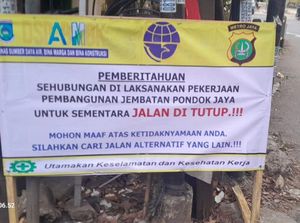 Ada Proyek Jembatan, Jalan Pondok Karya Tangsel Ditutup 60 Hari Ada Proyek Jembatan, Jalan Pondok Karya Tangsel Ditutup 60 Hari