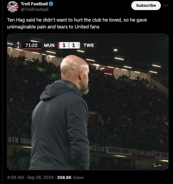 Meme MU usai ditahan imbang Twente di Liga Europa