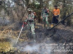 22 Hari Lahan Gambut di Muara Enim Terbakar, Masih Sisakan Asap