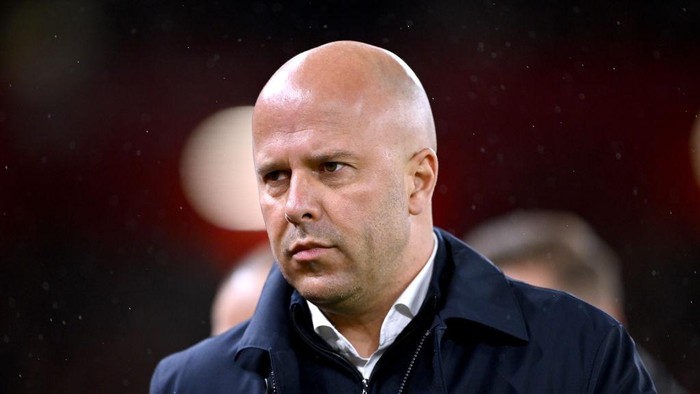 LIVERPOOL, ENGLAND - SEPTEMBER 25: Arne Slot, Manager of Liverpool, looks on prior to the Carabao Cup Third Round match between Liverpool and West Ham United at Anfield on September 25, 2024 in Liverpool, England. (Photo by Dan Mullan/Getty Images)