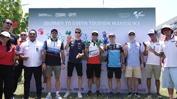 Dorong Green Tourism, BRI Ajak Pembalap MotoGP Tanam Pohon di Mandalika