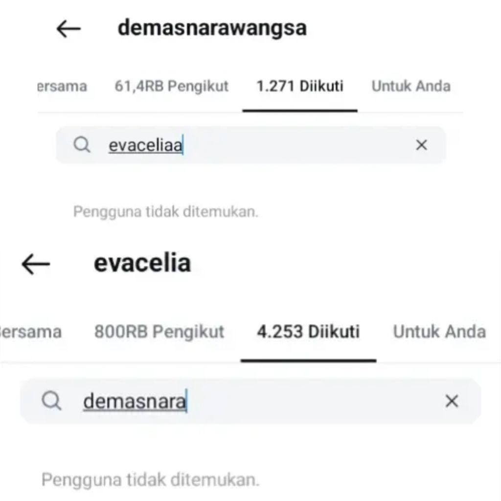 IG Eva Celia dan Demas Narawangsa