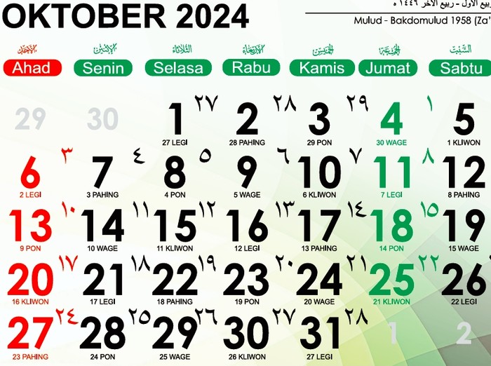 Kalender Oktober 2024 Kalender Oktober 2024