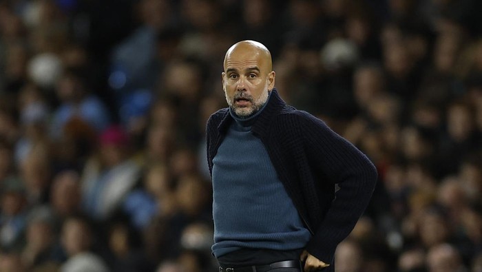 Soccer Football - Carabao Cup - Third Round - Manchester City v Watford - Etihad Stadium, Manchester, Britain - September 24, 2024 Manchester City manager Pep Guardiola Action Images via Reuters/Jason Cairnduff EDITORIAL USE ONLY. NO USE WITH UNAUTHORIZED AUDIO, VIDEO, DATA, FIXTURE LISTS, CLUB/LEAGUE LOGOS OR LIVE SERVICES. ONLINE IN-MATCH USE LIMITED TO 120 IMAGES, NO VIDEO EMULATION. NO USE IN BETTING, GAMES OR SINGLE CLUB/LEAGUE/PLAYER PUBLICATIONS. PLEASE CONTACT YOUR ACCOUNT REPRESENTATIVE FOR FURTHER DETAILS..