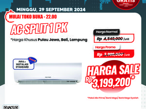 AC Split 1 PK Hanya Rp 3 Jutaan di Transmart Full Day Sale