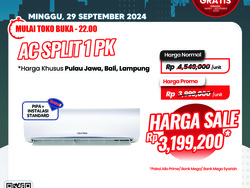 AC Split 1 PK Hanya Rp 3 Jutaan di Transmart Full Day Sale