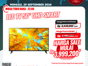 Khusus Hari Ini! Beli Smart TV Diskon Besar di Transmart Full Day Sale