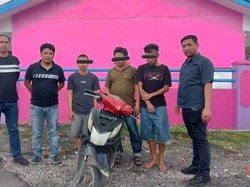 Maling Motor Warga di Kedai Kopi Berastagi, 3 Pria Ditangkap
