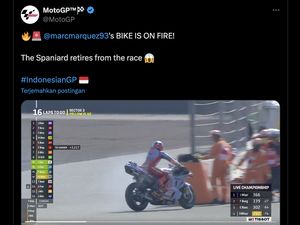 Gagal Finis di MotoGP Mandalika 2024, Motor Marc Marquez Terbakar