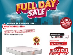 Transmart Full Day Sale, Aneka Kasur Berlaku Harga Murah Meriah!