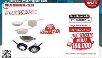 Ibu-ibu Merapat! Peralatan Masak Mulai Rp 100 Ribuan di Transmart Full Day Sale