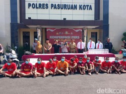 Puluhan Budak Narkoba Dibekuk Polres Pasuruan Kota, 7 di Antaranya Residivis