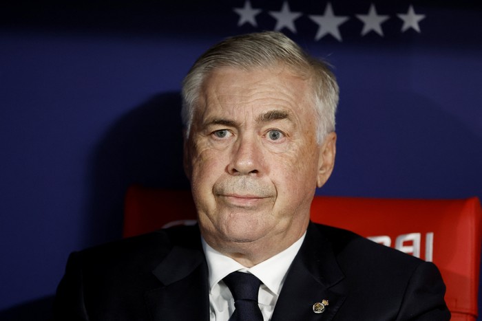 Soccer Football - LaLiga - Atletico Madrid v Real Madrid - Metropolitano, Madrid, Spain - September 29, 2024 Real Madrid coach Carlo Ancelotti before the match REUTERS/Juan Medina