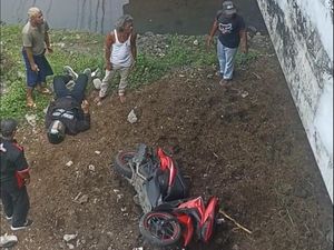 Ngantuk, Pemotor Terjun dari Jembatan di Jalan Denpasar-Gilimanuk