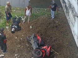 Ngantuk, Pemotor Terjun dari Jembatan di Jalan Denpasar-Gilimanuk
