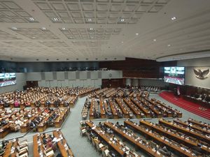 Penampakan Suasana Rapat Paripurna Akhir DPR 2019-2024 Dihadiri 217 Anggota