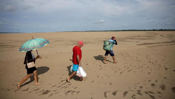 Foto Terkini Sungai Amazon Brasil yang Dilanda Kekeringan Parah