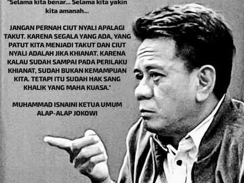 Ketua Umum Jaringan relawan Alap-Alap Jokowi (AAJ), M Isnaini, menegaskan kelompok relawan yang dipimpinnya konsisten loyal dan militan ke Presiden Jokowi. (dok Istimewa)