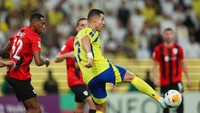 Terbaru, Cristiano Ronaldo bikin satu gol saat Al Nassr menang atas Al Rayyan di lanjutan Liga Champions Asia, Selasa (1/10) dini hari WIB. Al Nassr menang 2-1 (Getty Images)