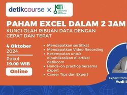 Ikut Kelas Excel detikCourse, 2 Jam Langsung Jago Olah Ribuan Data!