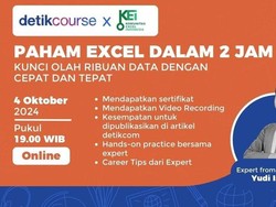 Ikut Kelas Excel detikCourse, 2 Jam Langsung Jago Olah Ribuan Data!