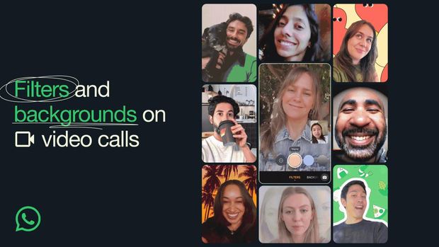 Filter dan background di video call WhatsApp