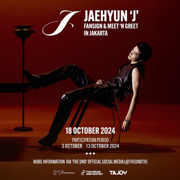 Poster acara Fansign dan Meet and Greet Jaehyun 'J'