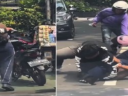 Heboh Pria Banting Pacar ke Aspal di Jaksel