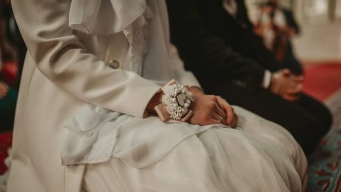 Wedding muslim ceremony in mosque
