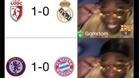 Bayern dan Real Madrid kompak kalah di matchday 2 Liga Champions, setelah menang di laga sebelumnya. Barca, sebaliknya, menang di matchday 2 ini setelah kalah di laga pertamanya. Foto: dok. Internet/X (Twitter)