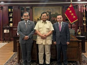 Dasco dan Muzani Temui Prabowo di Kemhan Usai Resmi Jadi Pimpinan DPR-MPR