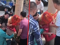 Viral Video Permainan Pernikahan, Pengantin Wanita Diikat di Tiang Telepon