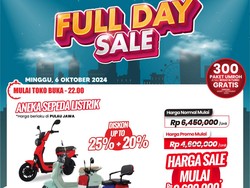 Selalu Diskon! Sepeda Listrik di Transmart Full Day Sale Hemat Jutaan Rupiah