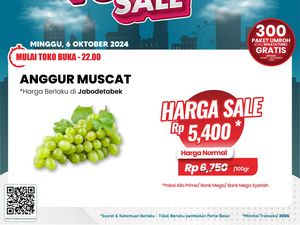 Banjir Diskon di Transmart Full Day Sale, Anggur Muscat Jadi Murah Meriah