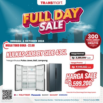 Kok Bisa Kulkas Mewah 4 Pintu Harganya Semurah Ini di Transmart Full Day Sale?!