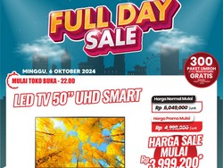 Jumbo! Diskon Beli Smart TV di Transmart Full Sale Sampai Rp 2 Jutaan