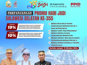 HUT ke-355 Sulsel, Bapenda Beri Diskon Pajak Kendaraan Bermotor hingga 19%