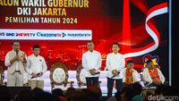 Momen 3 Paslon Saling Tanggapi Pertanyaan di Debat Pilgub Jakarta