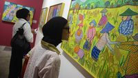 Anak-anak Sandiaga Uno hingga Sosialita Hadiri Pameran Pelukis Autistik