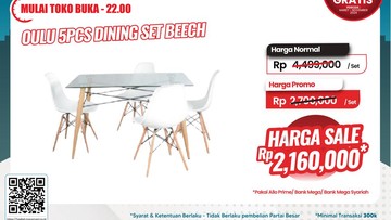 Diskon Besar! Satu Set Meja Makan di Transmart Full Day Sale Hemat Rp 2,3 Jutaan