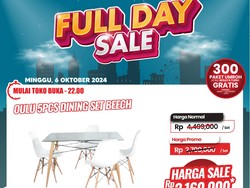 Diskon Besar! Satu Set Meja Makan di Transmart Full Day Sale Hemat Rp 2,3 Jutaan
